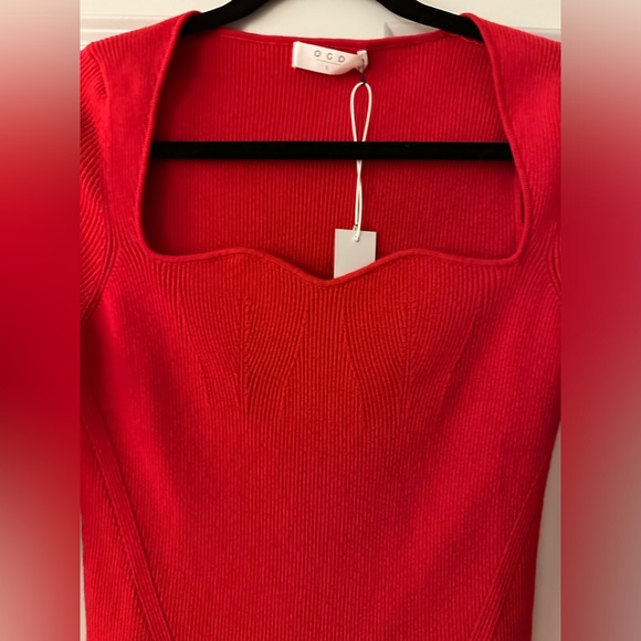 One Grey Day x Revolve Seville Bodysuit RED Size LARGE . NWT - Picture 6 of 7
